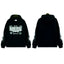 RHUDE Multi‑Badge Racing Sleeve Hoodie Black