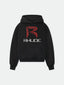 RHUDE Big R Logo Hoodie Black