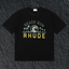 Rhude Beach Bum Palm Beach Retro Varsity Black Oversized T‑Shirt