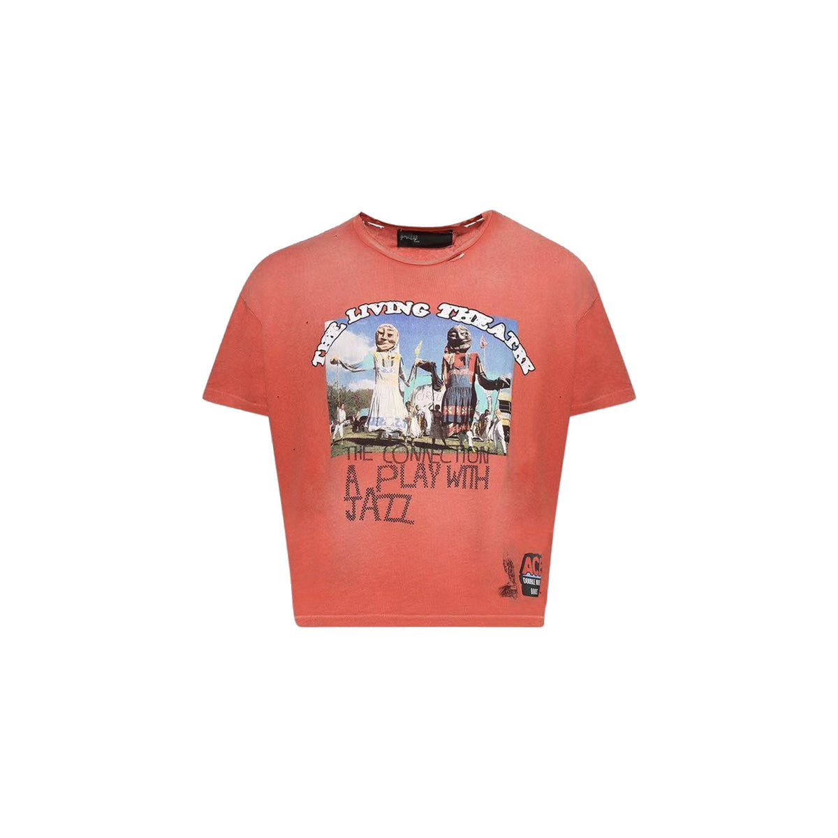 Play Hollywood The Living Theater Jazz‑Play Photo‑Print Cropped Boxy Short‑Sleeve Tee