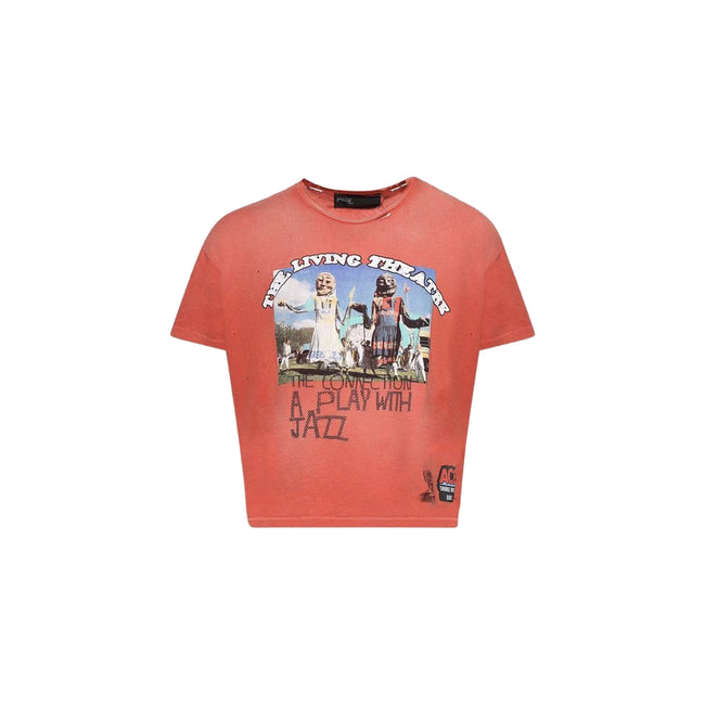 Play Hollywood The Living Theater Jazz‑Play Photo‑Print Cropped Boxy Short‑Sleeve Tee Hover Image