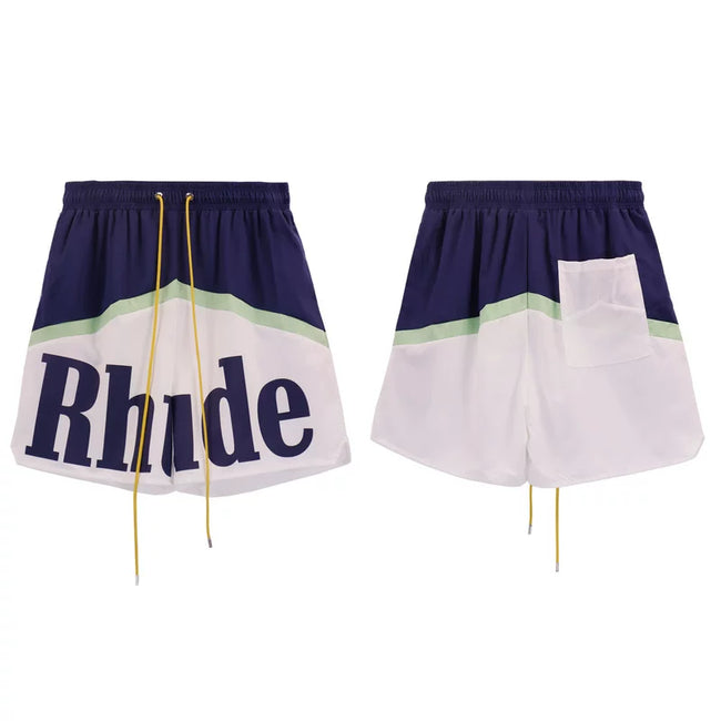 Rhude Color Block Logo Nylon Shorts Hover Image