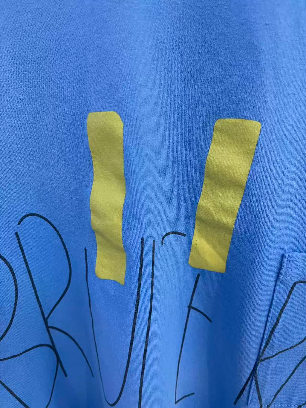 Paly Hollywood Vintage‑Wash Sky‑Blue Short‑Sleeve Tee