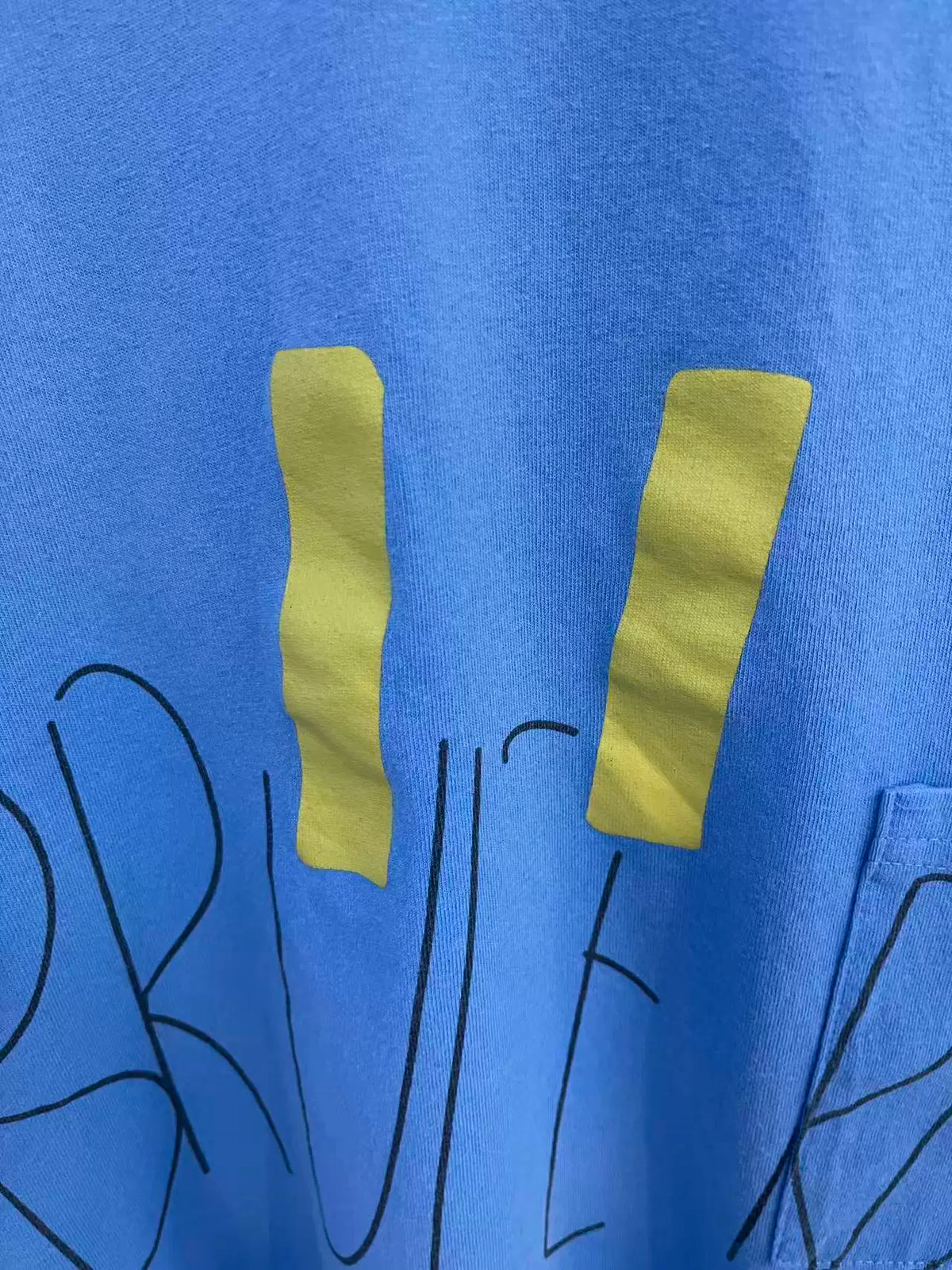 Paly Hollywood Vintage‑Wash Sky‑Blue Short‑Sleeve Tee