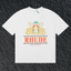 Rhude New Money Ornate Crest White Oversized T‑Shirt