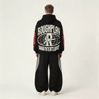 Roughplay Black Vintage Washed Oversized Hoodie
