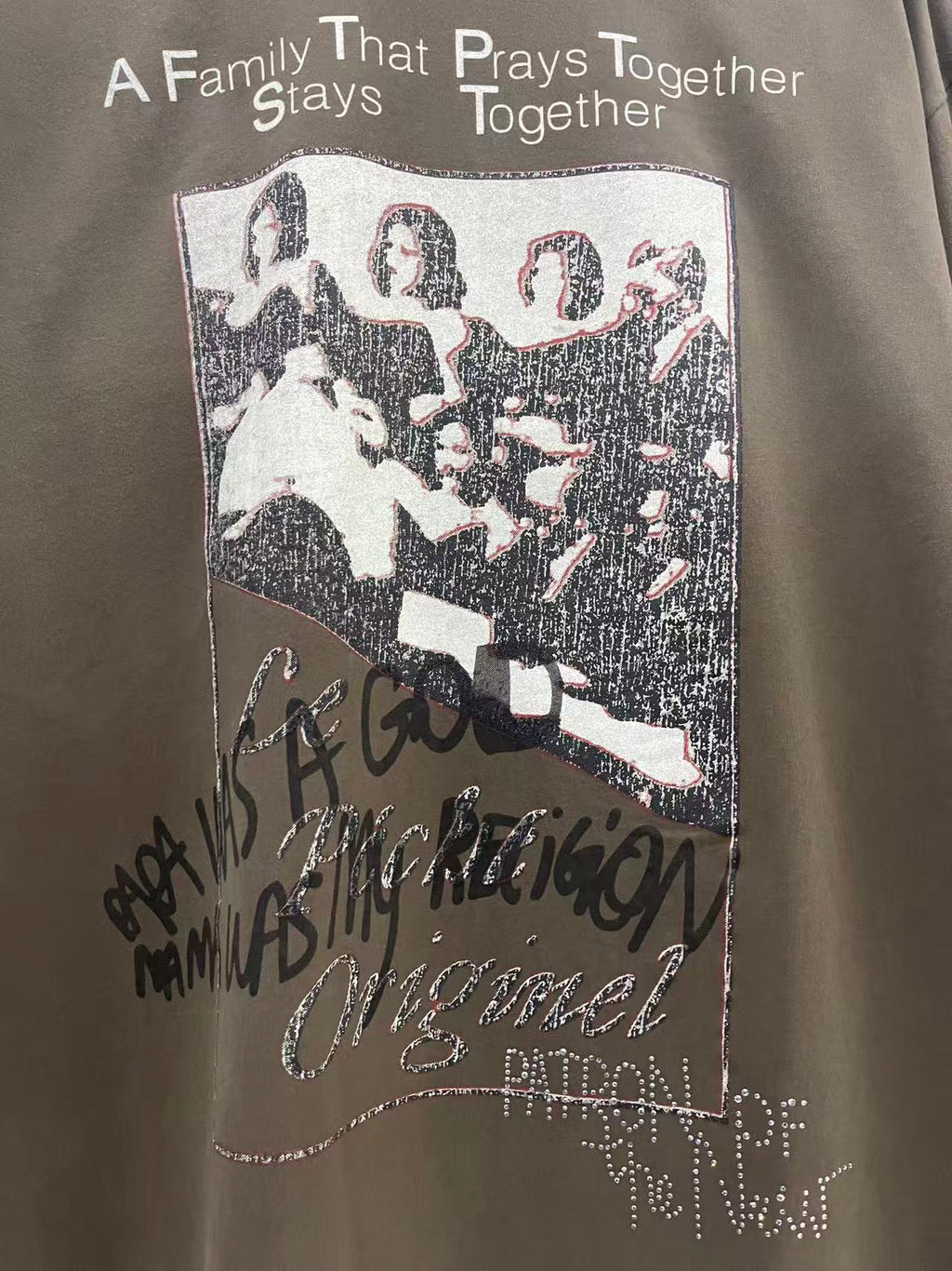 Play Hollywood Vintage‑Wash Brown T‑Shirt