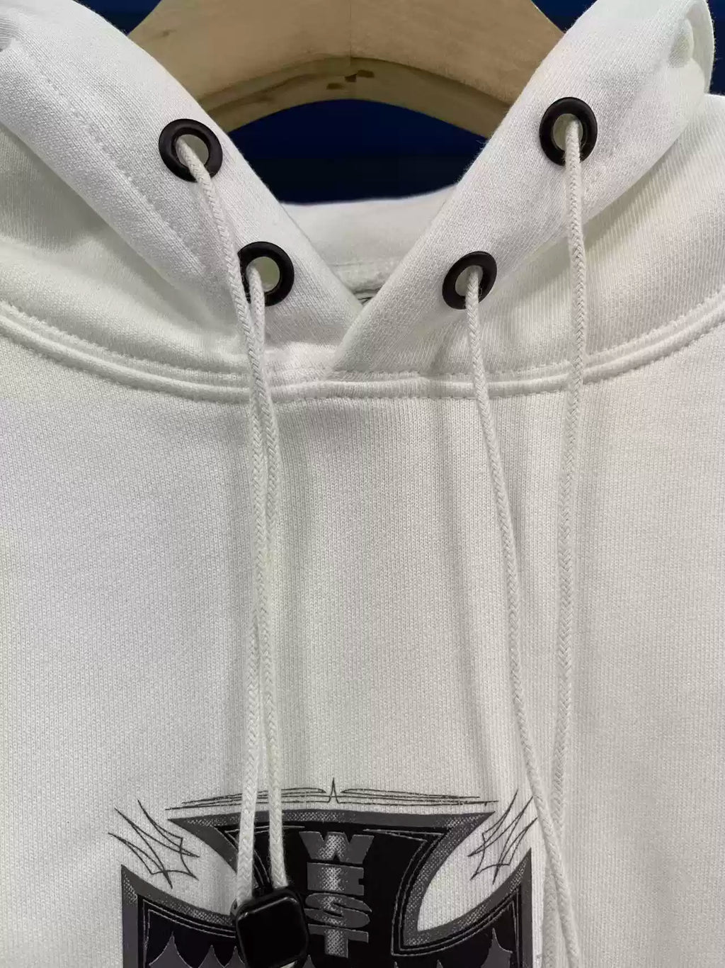 West Coast Choppers Front‑Back‑Sleeve Cross‑Logo Pullover Hoodie Off‑White