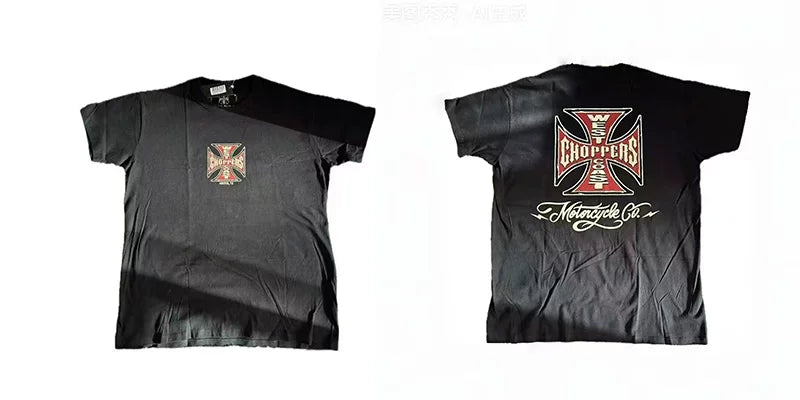 West Coast Choppers Motorcycle Co Cross Dual‑Side Graphic Short Sleeve Tee