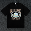 Rhude Saint Barts Paradise Laurel Crest Black Oversized T‑Shirt