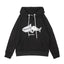 Palm Angels Split Shark Graphic Hoodie - Black
