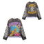 Roughplay Skeleton Eyeball Soul Is Mine Vintage Washed Distressed Long Sleeve T‑Shirt