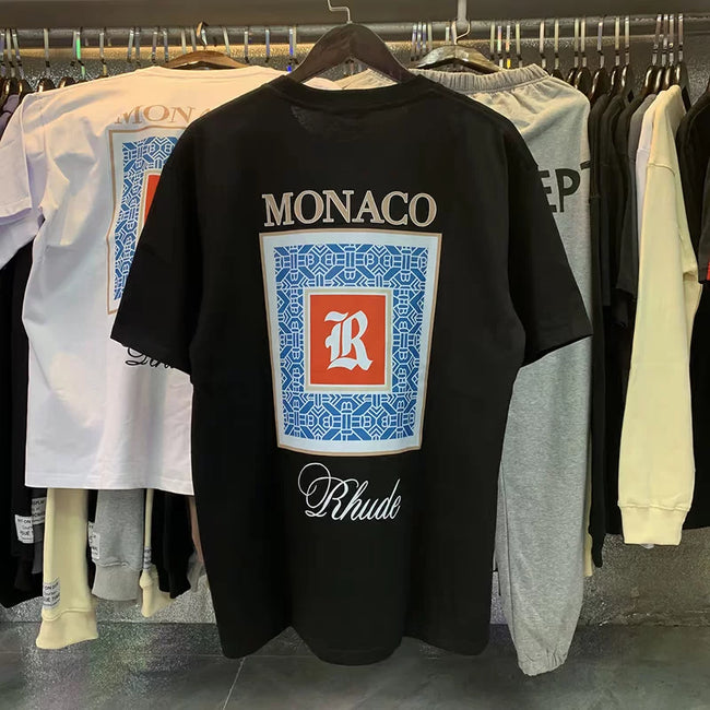 Rhude Monaco Back Graphic Oversized Tee Hover Image