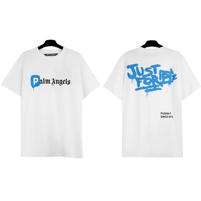 Palm Angels Just For PA Graffiti Logo T-Shirt - White Hover Image