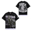 Roughplay Black Washed Ripped Hem Boxy Cropped T‑Shirt