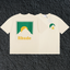 Rhude Sun Mountain Dual Sided Front Chest Back Panel Cream Oversized T‑Shirt