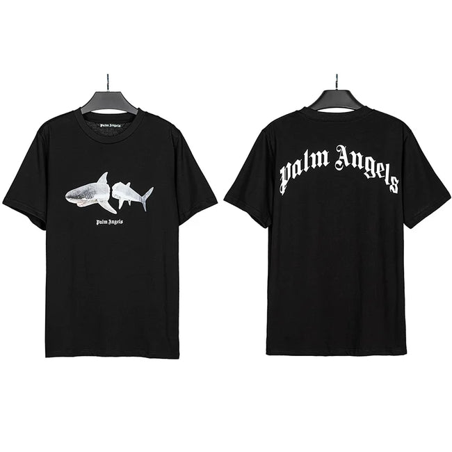 Palm Angels Double Shark Graphic T-Shirt - Black Hover Image