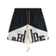 Rhude Big Logo Color Block Nylon Shorts