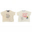Play Hollywood Chelsea Hotel City‑Sketch Hand‑Graffiti Dual‑Sided Ringer‑Collar Cropped Boxy Short‑Sleeve Tee