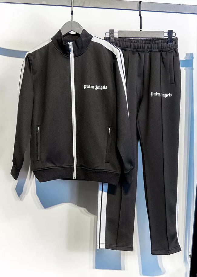 Palm Angels Classic Track Jacket & Pants Set - Black/White Hover Image
