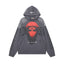 Roughplay Red Third‑Eye Statue Can’t Feel My Face Vintage Acid Wash Hoodie