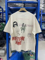 Play Hollywood Vintage‑Wash Cream T‑Shirt