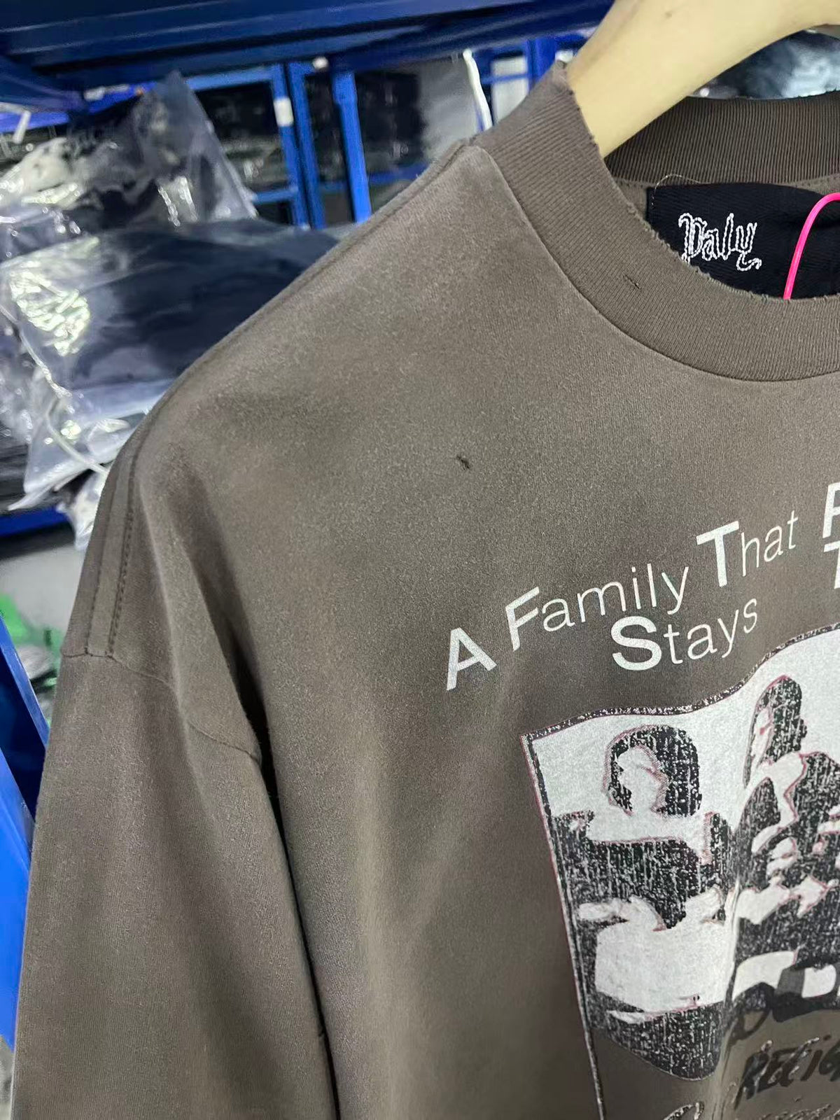 Play Hollywood Vintage‑Wash Brown T‑Shirt
