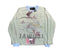 Paly Hollywood Light‑Blue‑Ringer Long‑Sleeve Boxy Oversized Streetwear Top