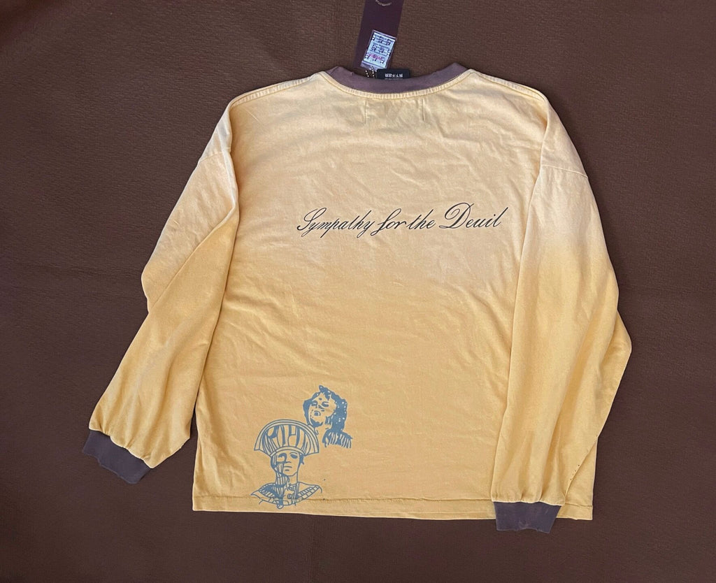 Play Hollywood Vintage‑Wash Yellow Long Sleeve T‑Shirt