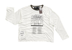 Play Hollywood Vintage‑Wash Off‑White Cropped Long Sleeve T‑Shirt