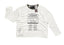 Play Hollywood Vintage‑Wash Off‑White Cropped Long Sleeve T‑Shirt