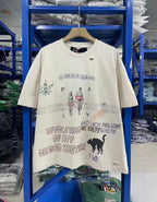Play Hollywood Vintage‑Wash Cream T‑Shirt