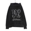Palm Angels Gothic Letter Monogram Hoodie - Black/White