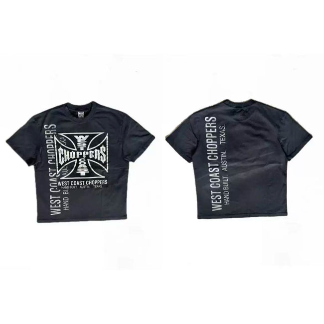 West Coast Choppers Vertical Text Cross Graphic Short Sleeve Tee Hover Image