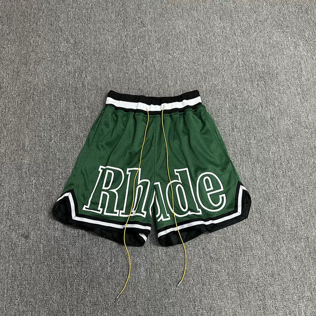 Rhude Big Logo Mesh Basketball Shorts Hover Image
