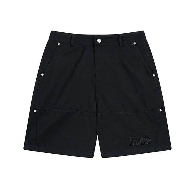 Rhude Black Rivet Cargo Shorts Hover Image