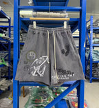 Play Hollywood Vintage‑Wash Grey Sweat Shorts