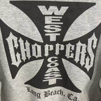 West Coast Choppers Front‑Cross‑Logo Pullover Hoodie Heather Grey