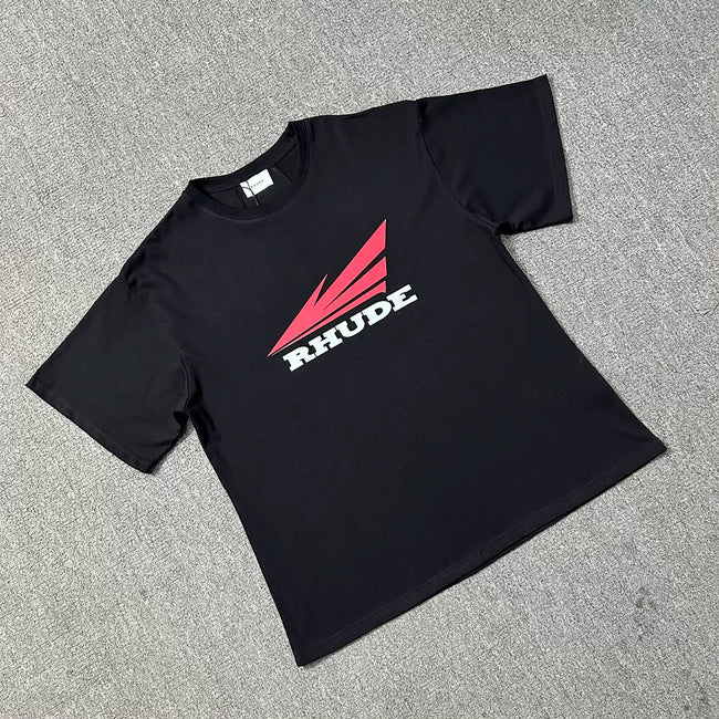 Rhude Red Arrow Logo Oversized Short Sleeve T‑Shirt Hover Image