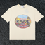 Rhude Hôtel De Gustavia Oval Badge Cream Oversized T‑Shirt