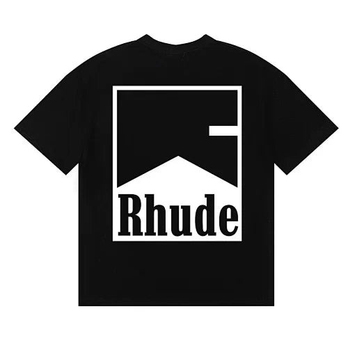 Rhude Square Mountain Back Logo Oversized Short Sleeve T‑Shirt Hover Image
