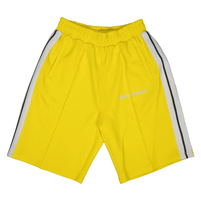 Palm Angels Classic Track Shorts - Yellow/White Hover Image