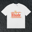 Rhude Eagle Striped Logo Vintage White Oversized T‑Shirt