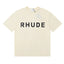 Rhude Classic Bold Logo Oversized Tee Cream