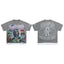 Roughplay Grey Washed Ripped Hem Boxy Cropped T‑Shirt