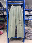 Play Hollywood Vintage‑Wash Sage Green Wide Leg Sweatpants