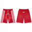 Roughplay Red Side‑Stripe Snap Button Sweat Shorts