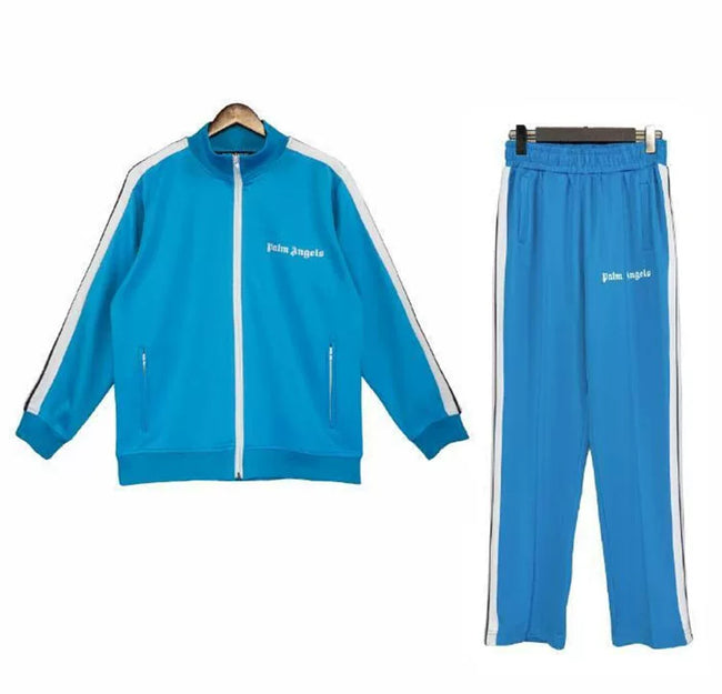 Palm Angels Classic Track Jacket & Pants Set - Sky Blue/White Hover Image