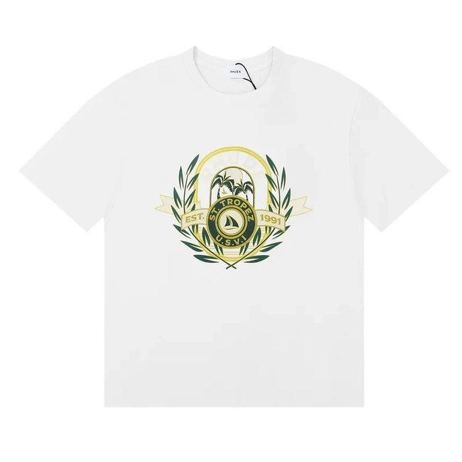 Rhude Laurel Crest Badge Graphic Oversized Tee White Hover Image