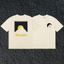 Rhude Sun Mountain Square Back Panel Dual Sided Cream Oversized T‑Shirt